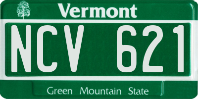 VT license plate NCV621