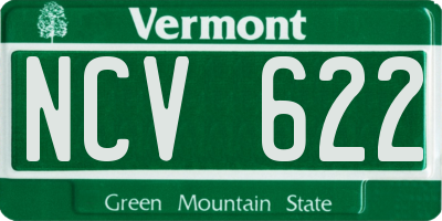 VT license plate NCV622
