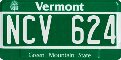 VT license plate NCV624