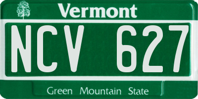 VT license plate NCV627