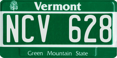 VT license plate NCV628