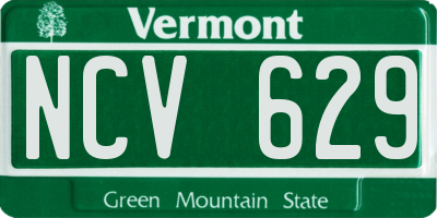 VT license plate NCV629