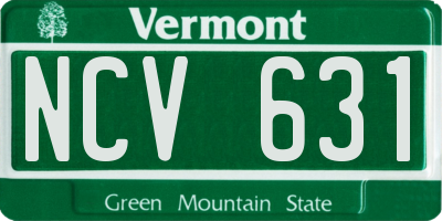 VT license plate NCV631