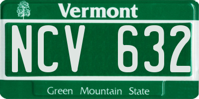 VT license plate NCV632