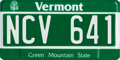 VT license plate NCV641