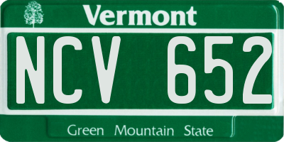 VT license plate NCV652