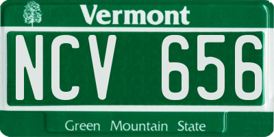 VT license plate NCV656
