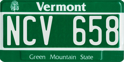 VT license plate NCV658