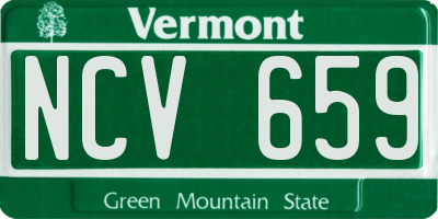 VT license plate NCV659