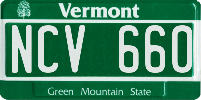 VT license plate NCV660