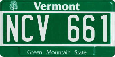 VT license plate NCV661