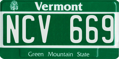 VT license plate NCV669