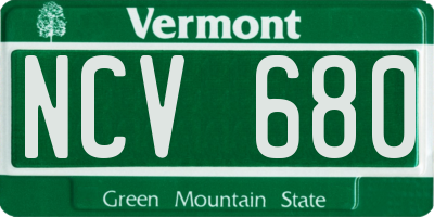VT license plate NCV680