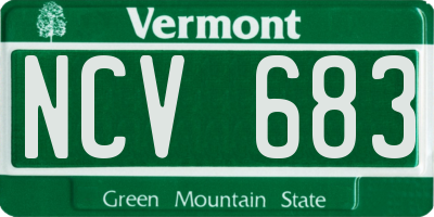 VT license plate NCV683