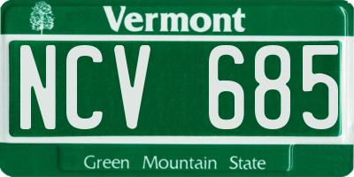 VT license plate NCV685
