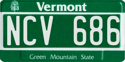 VT license plate NCV686
