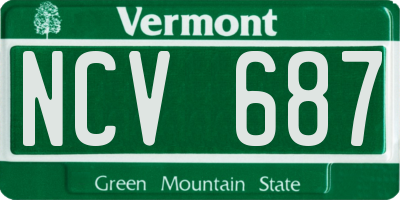 VT license plate NCV687