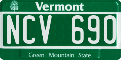 VT license plate NCV690