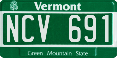 VT license plate NCV691