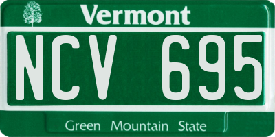 VT license plate NCV695