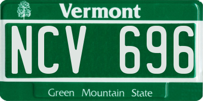 VT license plate NCV696