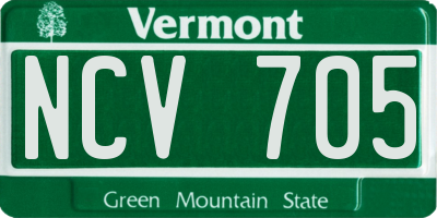 VT license plate NCV705