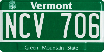 VT license plate NCV706