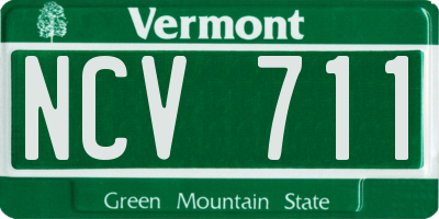 VT license plate NCV711