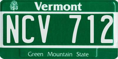 VT license plate NCV712