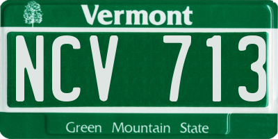 VT license plate NCV713