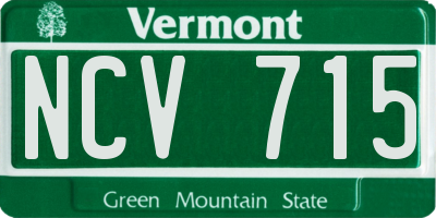 VT license plate NCV715
