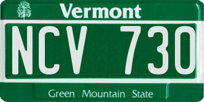 VT license plate NCV730