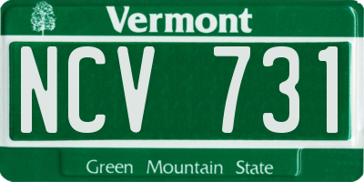 VT license plate NCV731