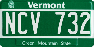 VT license plate NCV732