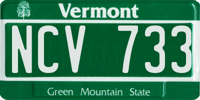 VT license plate NCV733