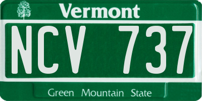 VT license plate NCV737