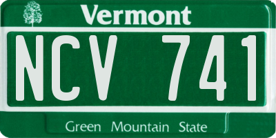 VT license plate NCV741