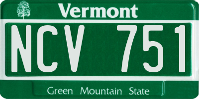 VT license plate NCV751
