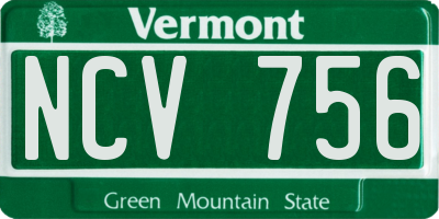 VT license plate NCV756