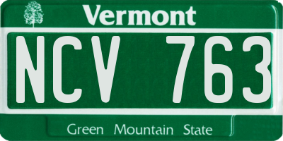 VT license plate NCV763