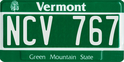 VT license plate NCV767