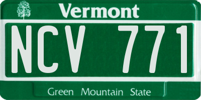 VT license plate NCV771