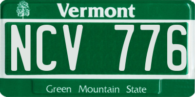 VT license plate NCV776