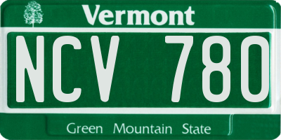 VT license plate NCV780