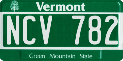 VT license plate NCV782