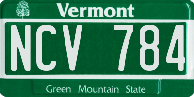 VT license plate NCV784