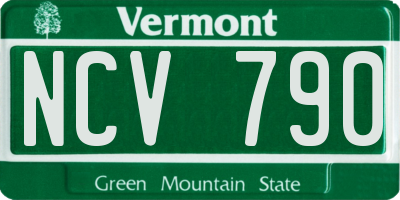 VT license plate NCV790