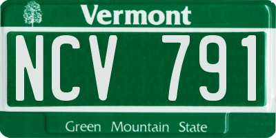 VT license plate NCV791