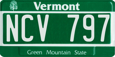 VT license plate NCV797