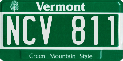 VT license plate NCV811